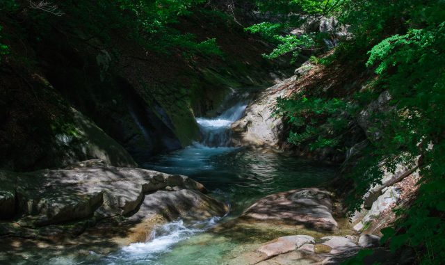 (山梨市)-西沢渓谷-初夏の西沢渓谷 (山梨市)-西沢渓谷-初夏の西沢渓谷
