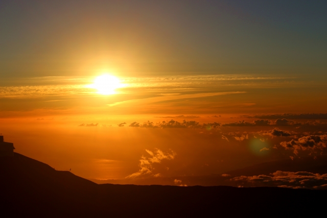 （ハワイ）マウナケア山－マウナケアから見るサンセット